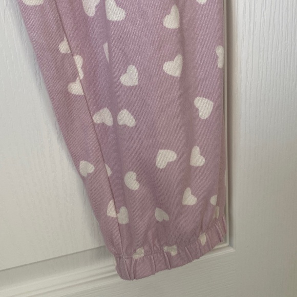 Z Supply Pink and White Heart Print Pajama Joggers - Picture 5 of 7